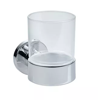 Holder made of glass chrome with acrylic tumbler