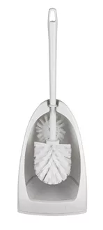 Toilet brush holder with rim cleaner