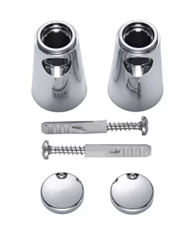 Fix. murale glissière conique chromé