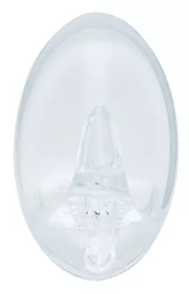 Haken oval mittel transparent