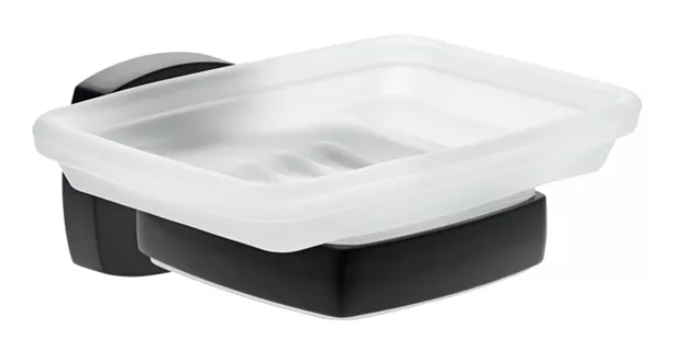 Porte-savonnette verre Quinto noir mat
